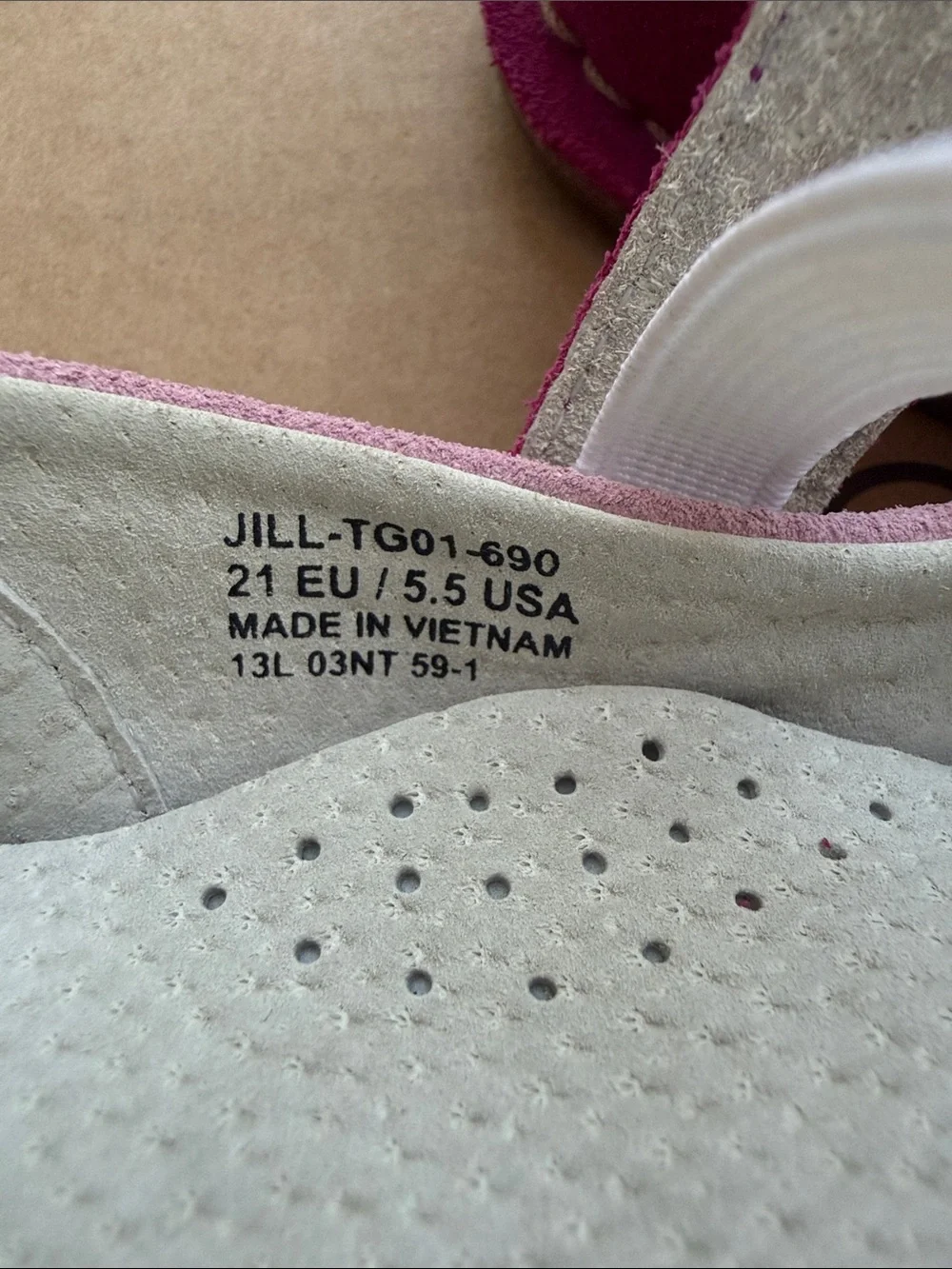 Girls Two-Tone Pink Suede Mary Jane Shoes
